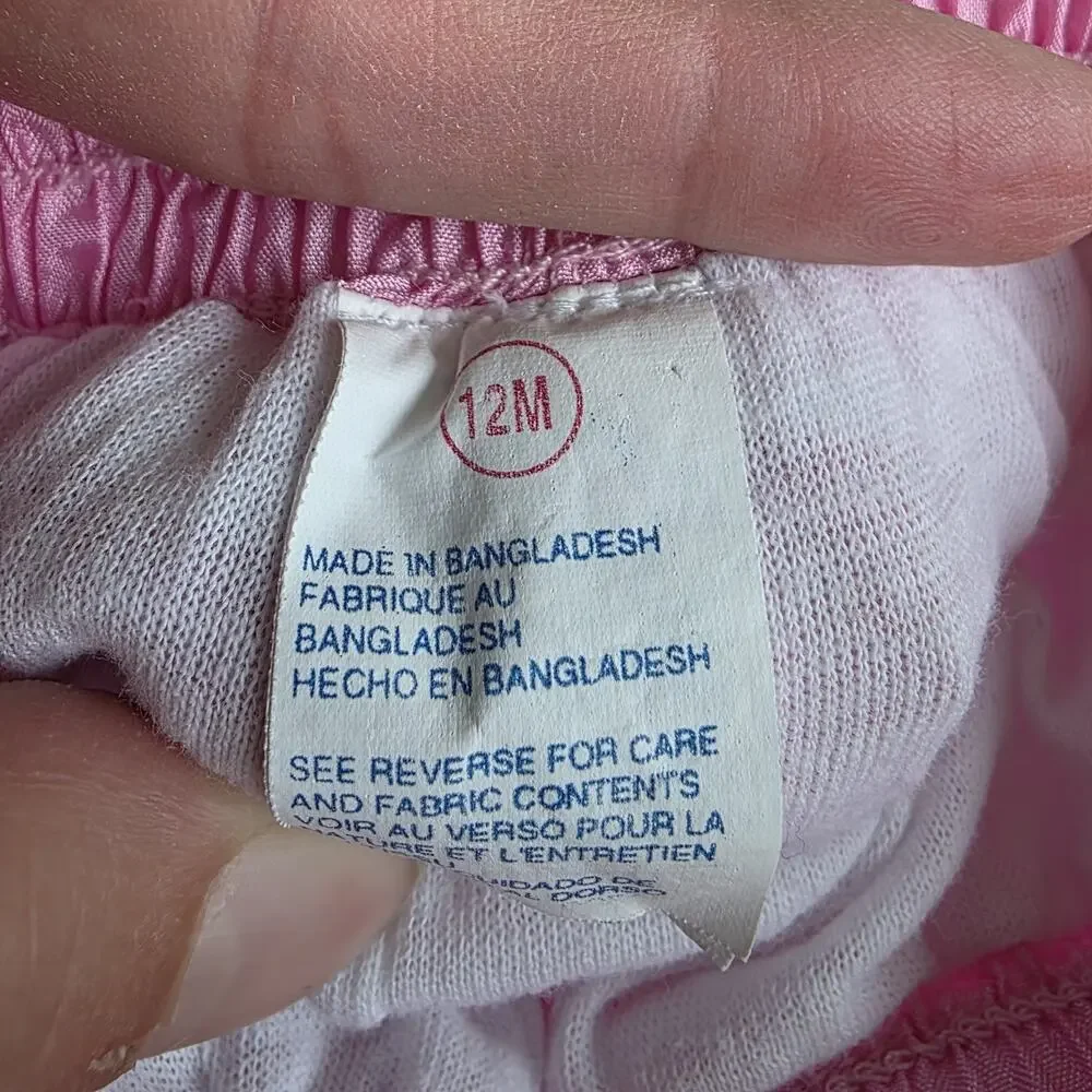 Vintage 1990s Disney Babies Minnie Mouse Windbreaker 2 Pc Tracksuit Set |‎ 12M